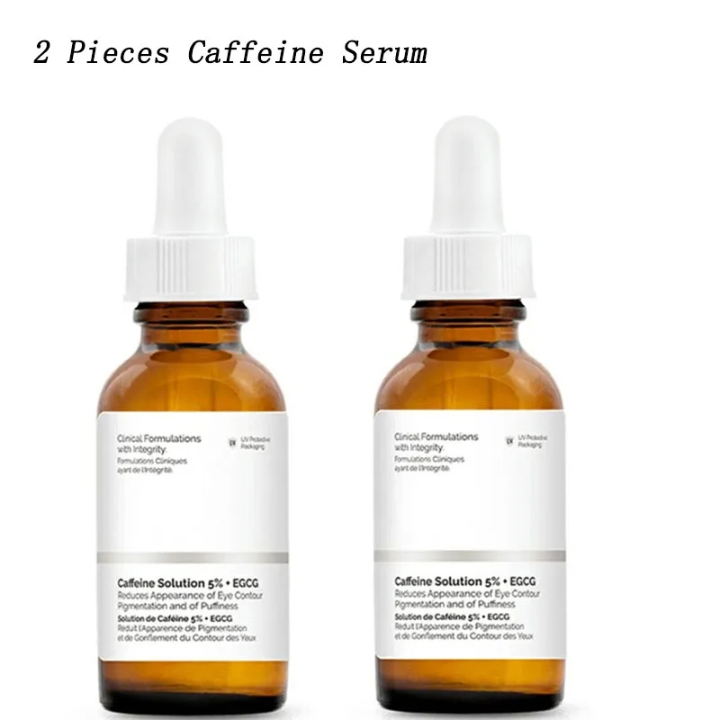 

2PCS Cafeine Solution5%+EGCG Eye Firming Fine Lines Eliminate Edema Fade Dark Circles Anti Wrinkle Improve Darkening 30ml