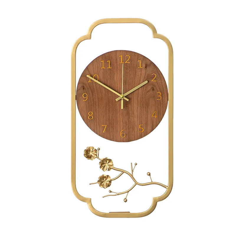 Настенные часы в минималистическом стиле деревянные Большие бесшумные