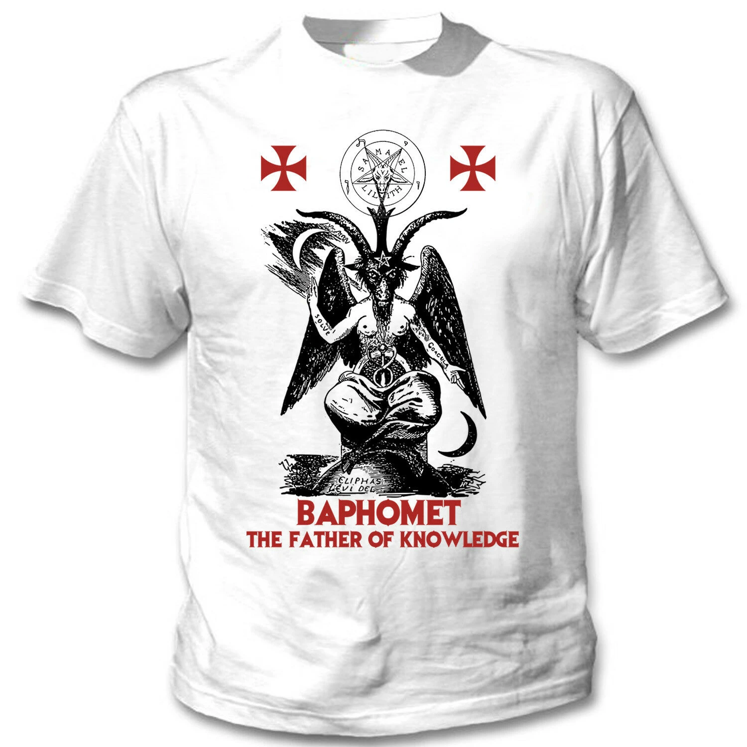 

Fashion Demon Lord Baphomet The Father of Knowledge T Shirt. New 100% Cotton Short Sleeve O-Neck T-shirt Casual Mens Top