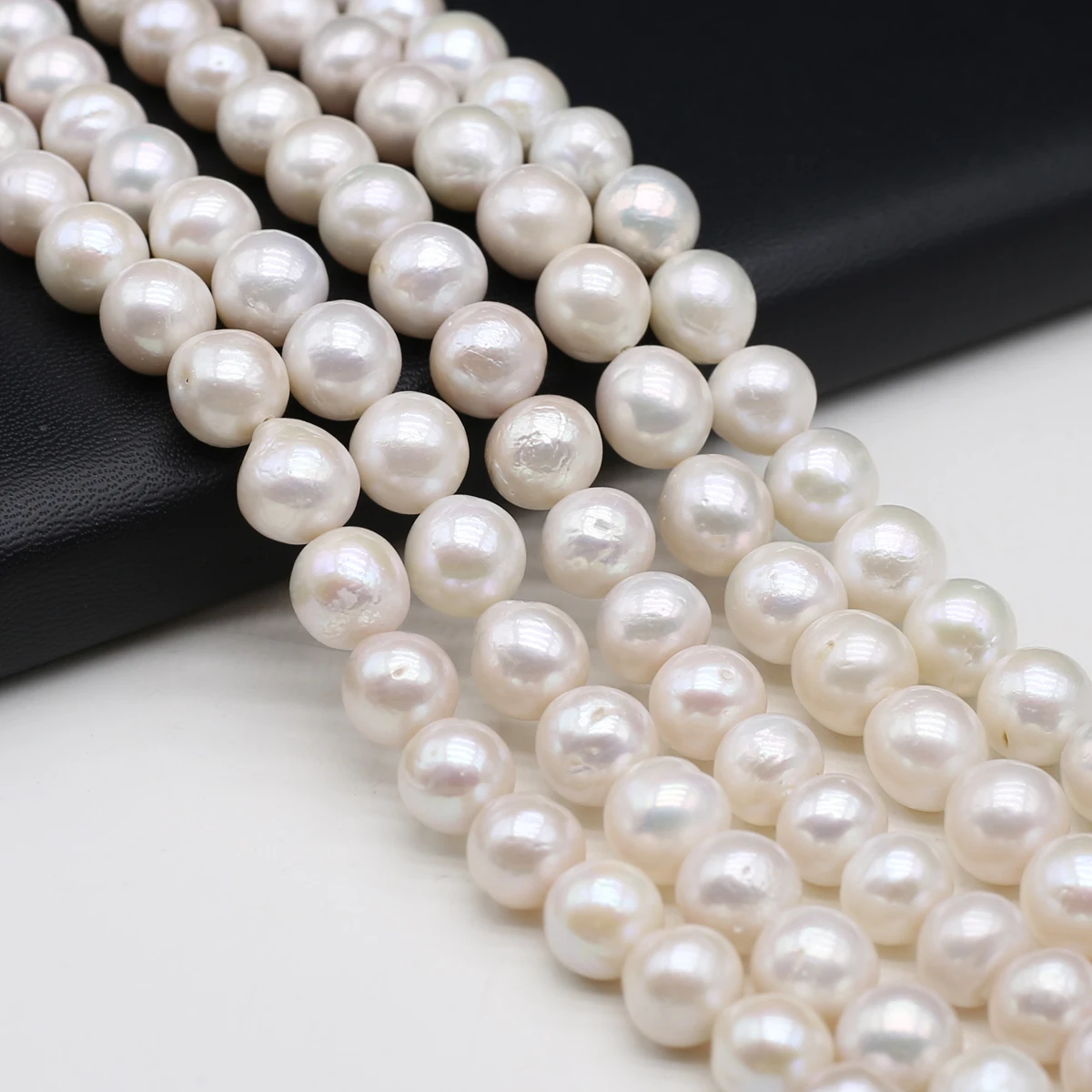 

9-10mm Natural Pearl Round Bead High Quality White Freshwater Pearl Loose Beaded for Jewerly DIY Necklace Bracelet Earrings