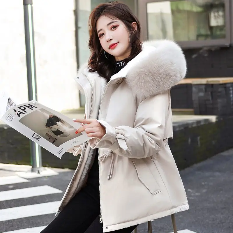 2022 New Mid Length Thickened Style Overcomes Korean Loose Fashion Leisure Age Reducing Cotton Jacket Winter Women's Coat