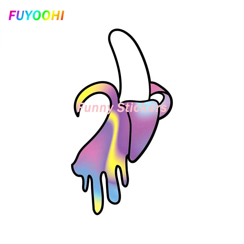 

FUYOOHI Exterior/Protection Funny Stickers Interesting Personality Colourful Banana Vinyl Decals Bumper Body Decorative Decals