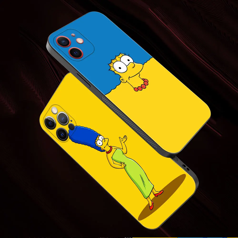 The Simpsons Family Marge Homer Phone Case For Apple iPhone 14 13 12 11 Pro Max 13 12 Mini XS Max XR X 7 8 6 6S Plus Shell Cover images - 6