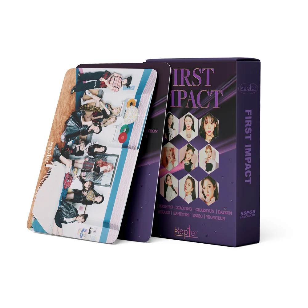 55 шт./компл. оптовая продажа Kpop Kep1er-First Impact новый альбом открытка ЛОМО карточка
