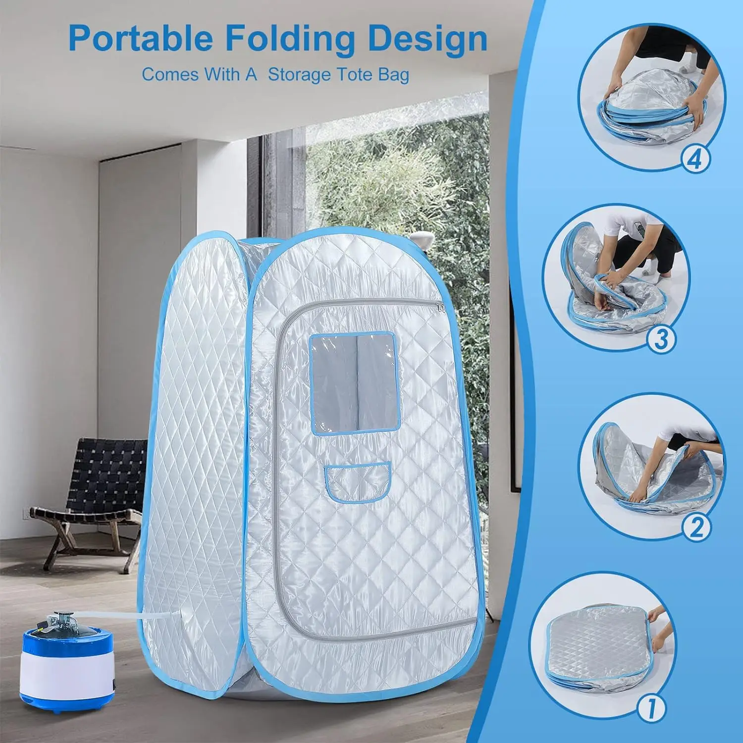 Новая Паровая сауна в комплекте для домашнего спа складная бытовая Сауна