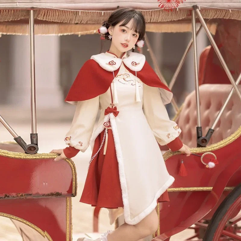 2023 Xiangyun дизайн с кроликом китайский новый год ханьфу Лолита элемент шаль платье