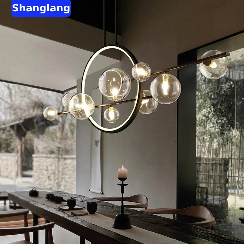 Современная светодиодная потолочная новинка стеклянная пузырьковая люстра