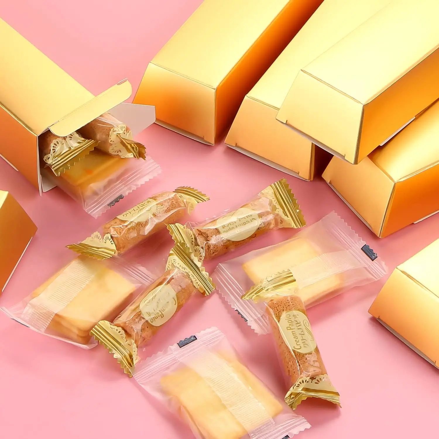 10 шт. подарочные коробки из искусственной фольги для конфет