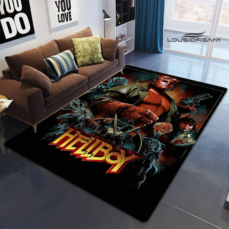

Коврик с принтом Hellboy, детский игровой ковер, красивый ковер для спальни, гостиной, нескользящий дверной коврик, реквизит для фотосъемки, подарок на день рождения