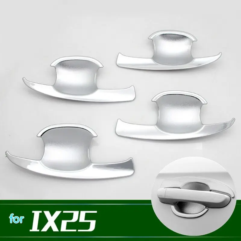 

For Hyundai Creta IX25 2015-2020 Car door handle cover door bowl pull chrome Exterior trim Molding Decoration