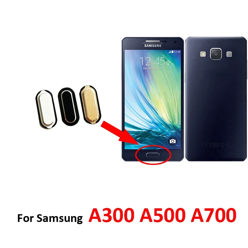 Фото Поп для Samsung Galaxy A3 A5 A7 2015 A300 A500 A700 Гибкий кабель для телефона Корпус Новая кнопка «Домой» Черный Белый Золотой №1