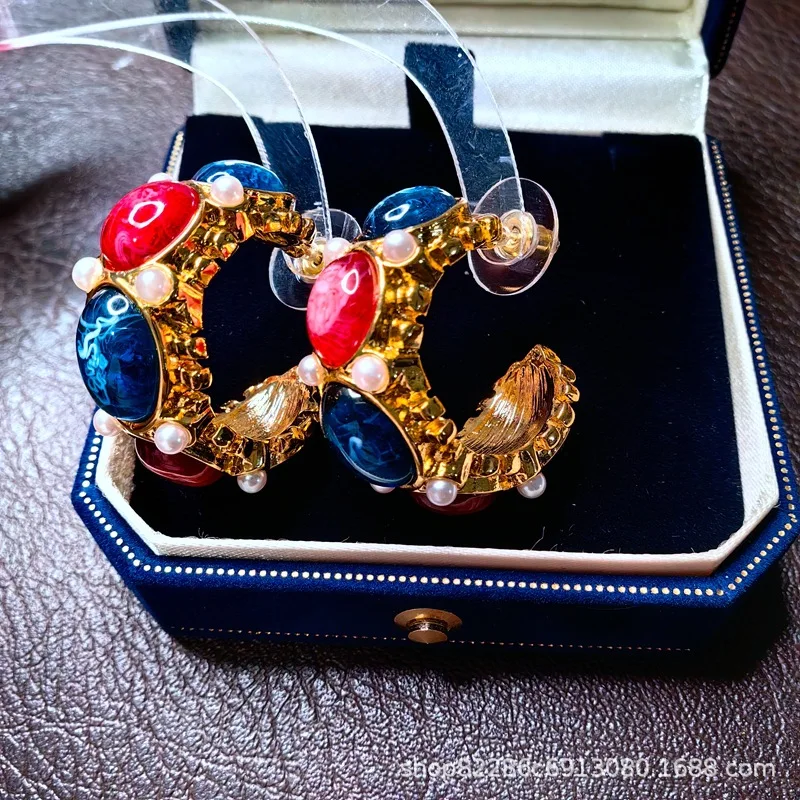 

Оригинальные Позолоченные антикварные серьги, винтажные нишевые Серьги высокого уровня, модные темпераментные ретро серьги с жемчугом