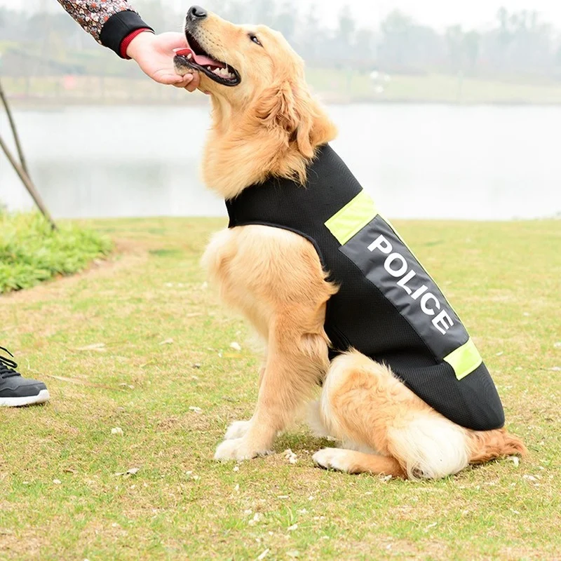 

Pet Clothes New Fashion Reflective Breathable Cloak Dog Workwear Dog Vest Golden Retriever Husky Big Dog Clothes Dog Supplies