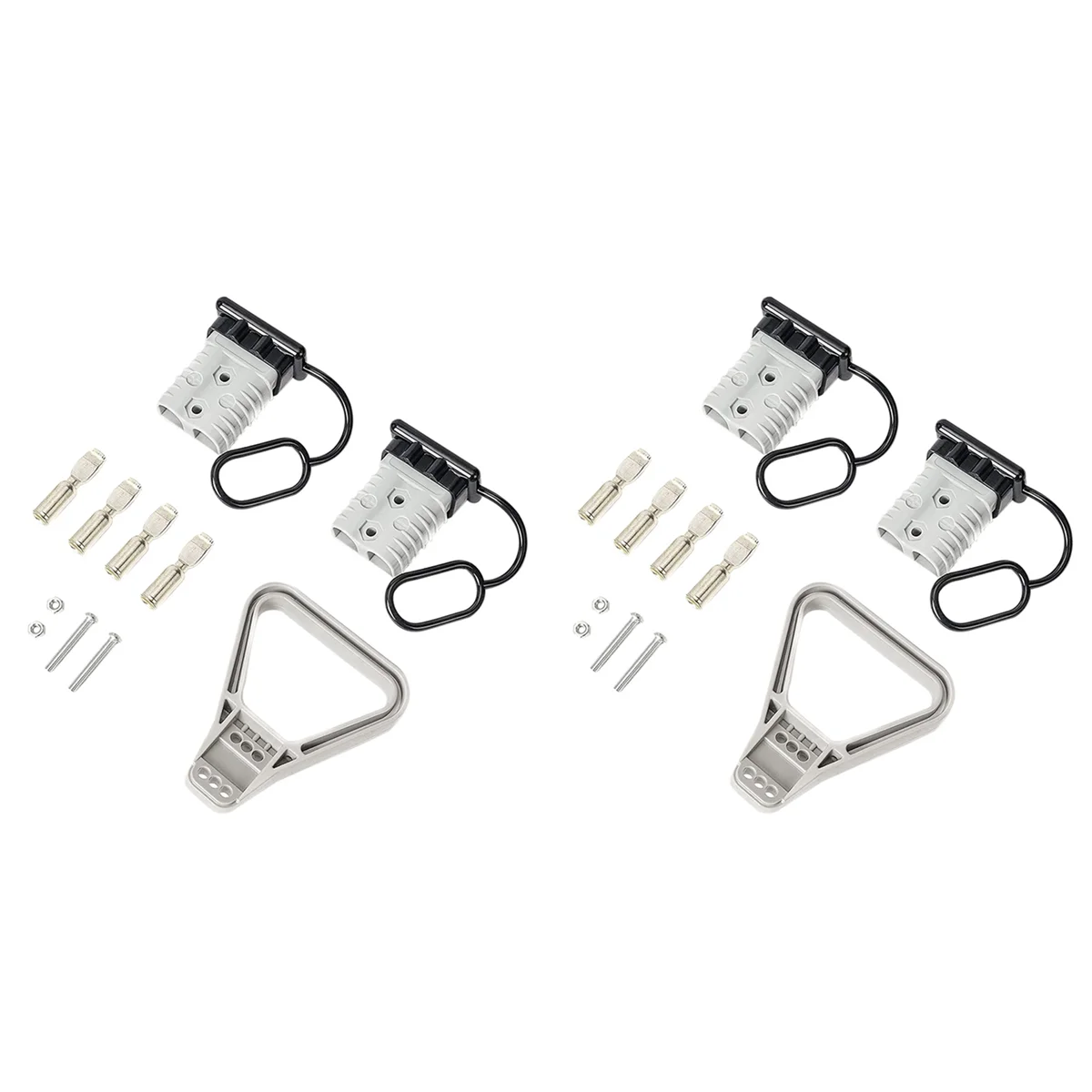 

4Pcs 2/0 AWG 350A Battery Power Connector Cable Quick Connect Disconnect Kit for Anderson Connector for Winch Trailer