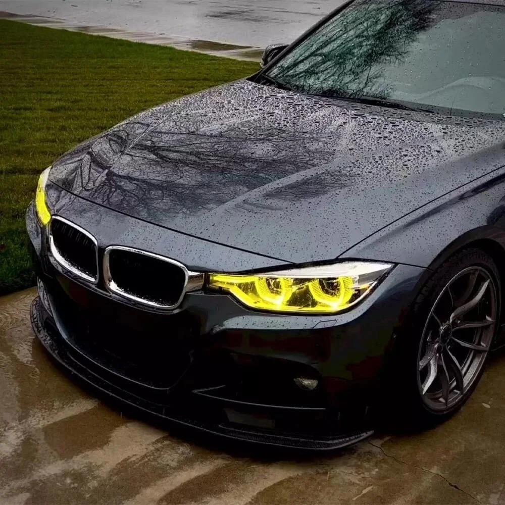 Фото Желтые фары DRL со светодиодными чипами для BMW 3 серии F30 F31 320i 330i 340i 2016-2019, источник дневных ходовых огней 63117419610 №2
