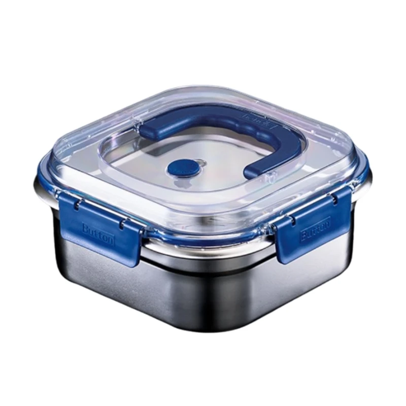 Контейнер для еды из нержавеющей стали с прозрачной крышкой ящик хранения сухих