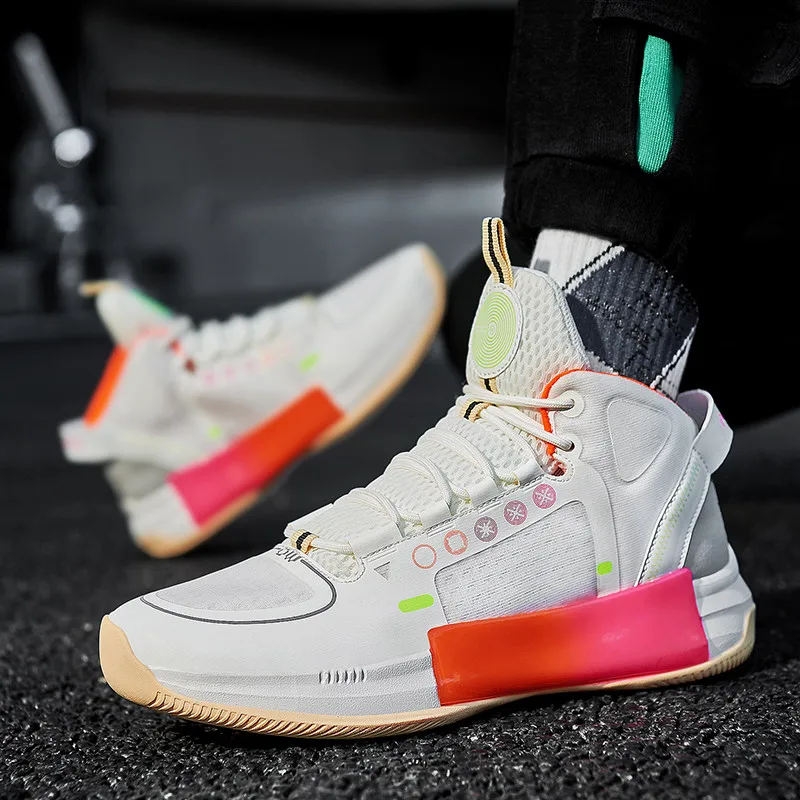 New Professional Cushion Men's Basketball Sneakers Wearproof Non-Slip Women Basketball Shoes Breathable Comfy Men Training Shoes