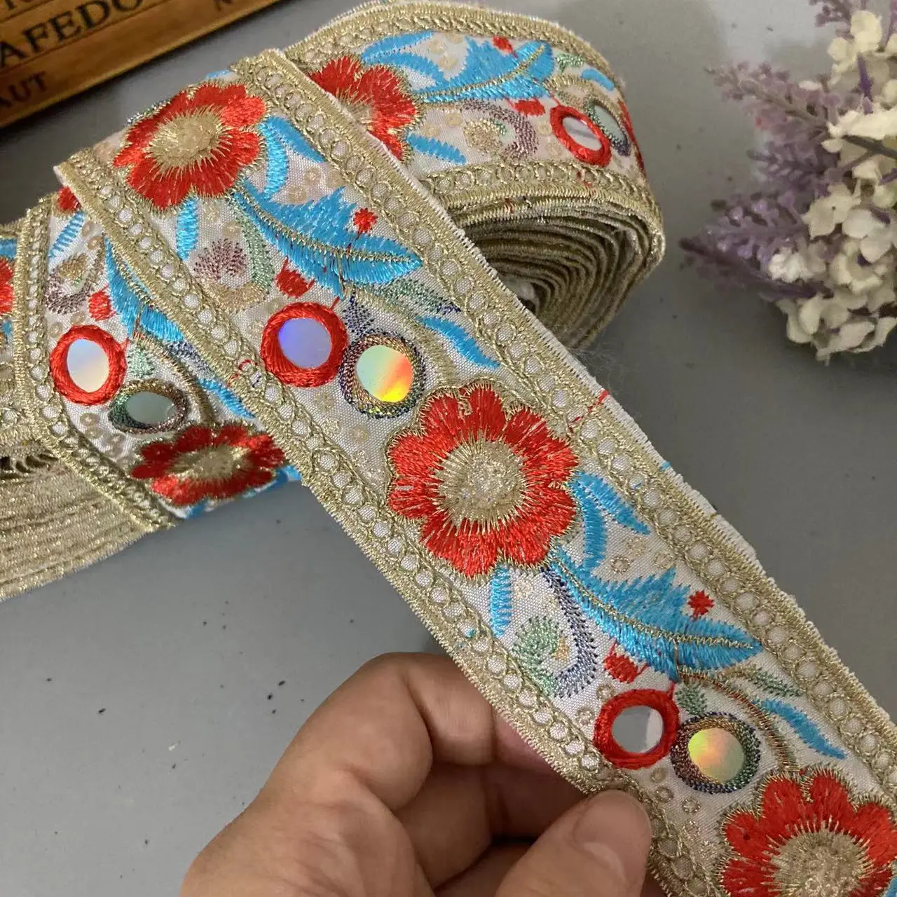 1 ярда новинка 4 3 см этническая кружевная лента тканевые аксессуары сделай сам