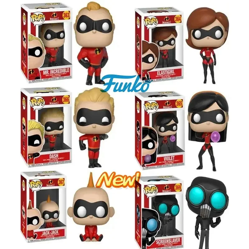 Фигурки игрушек FUNKO pop The Incredibles MR. Невероятные экраныslaver Dash Elastigirl Jack-Jack Фиолетовая