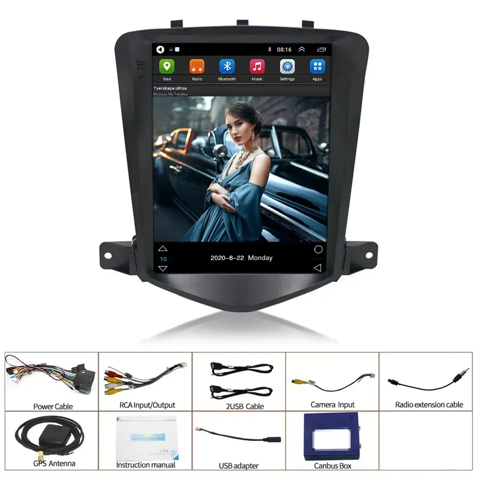 8-ядерный 4G Android 14.0 автомобильный радиоприемник мультимедиа для Chevrolet Cruze J300 2008-2011