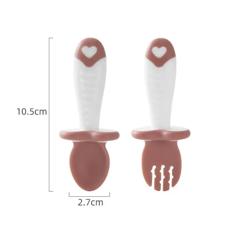 

Fork Elbow Training Suit Short Handle Feeding Fork Baby Silicone Infants And Toddlers Feeding Spoon Steam Sterilization Spoon