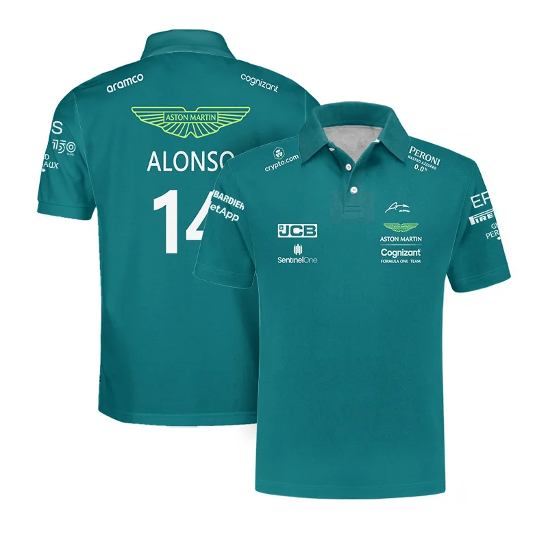 

Summer Hot Fernando Alonso Design Polo Shirt Aston Martin New Polo Shirt Racer T-shirt High Quality polo shirt Shirt