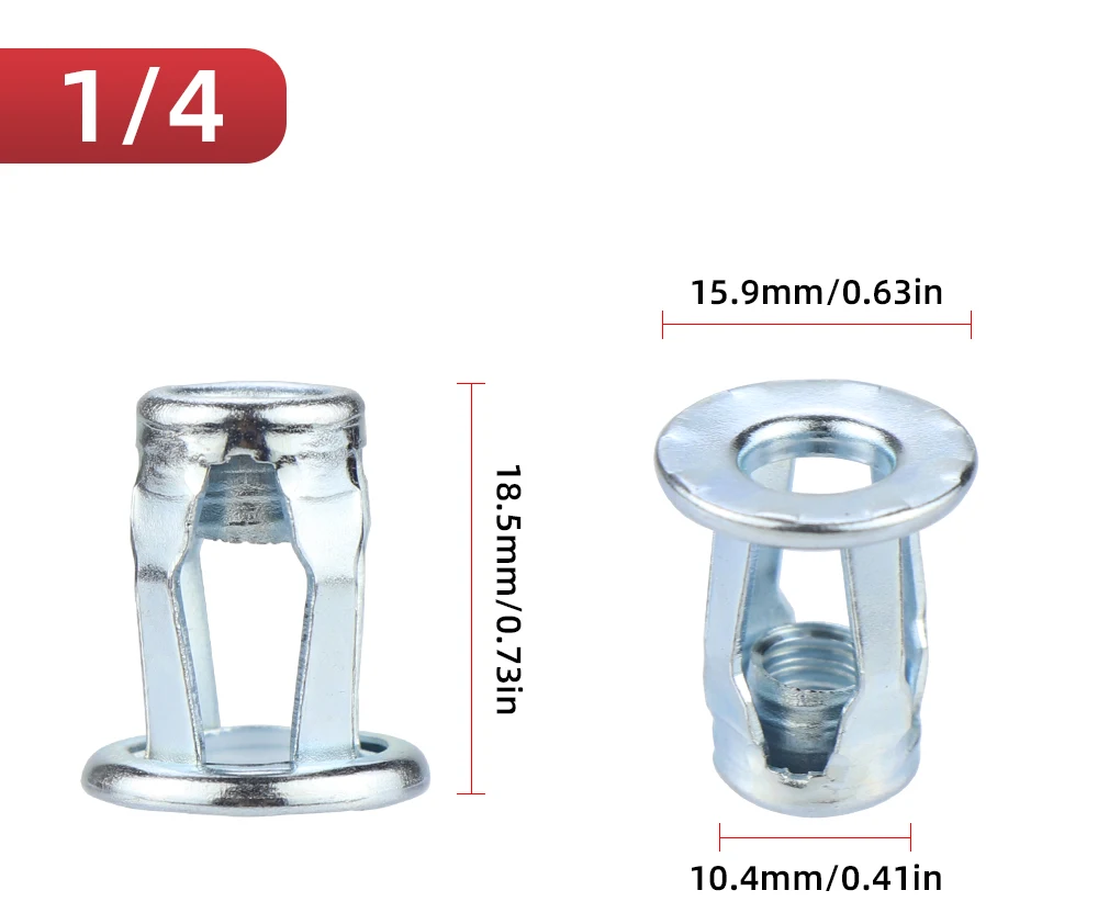 

10 шт./партия, гайки с заклепками M4 M5 M6 M8 1/4 10-24