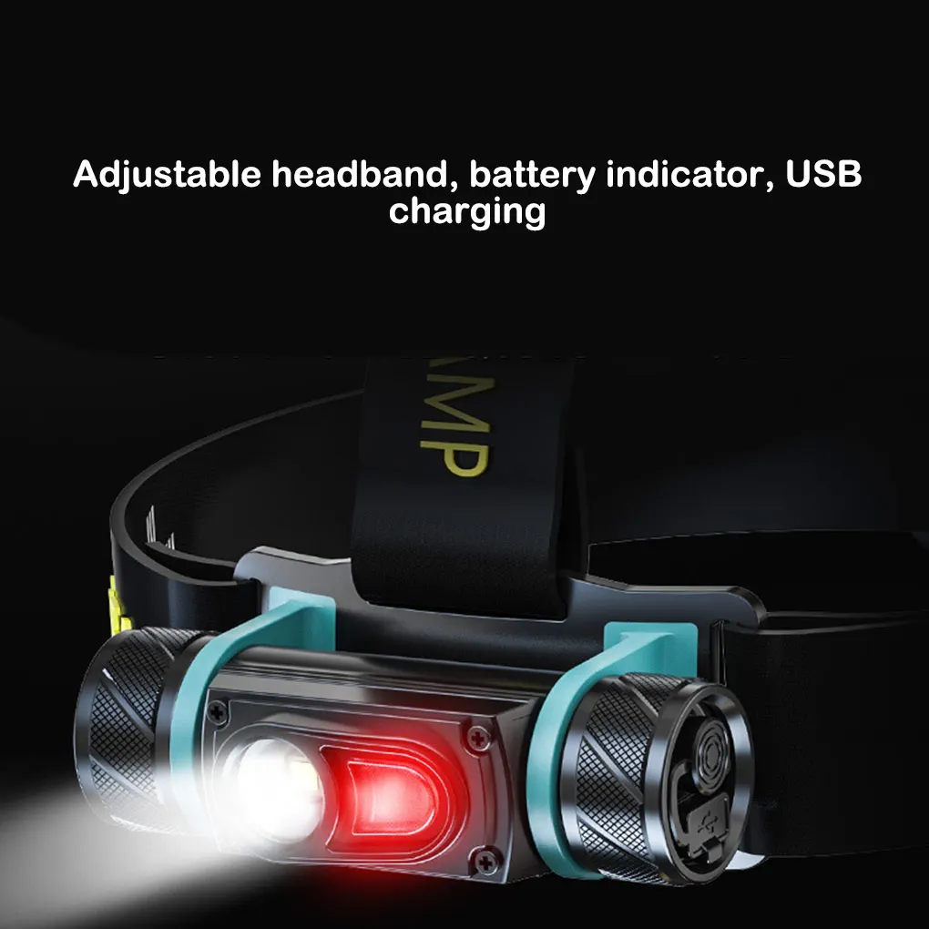 

Фара легкая USB перезаряжаемая фара три режима Головной фонарь