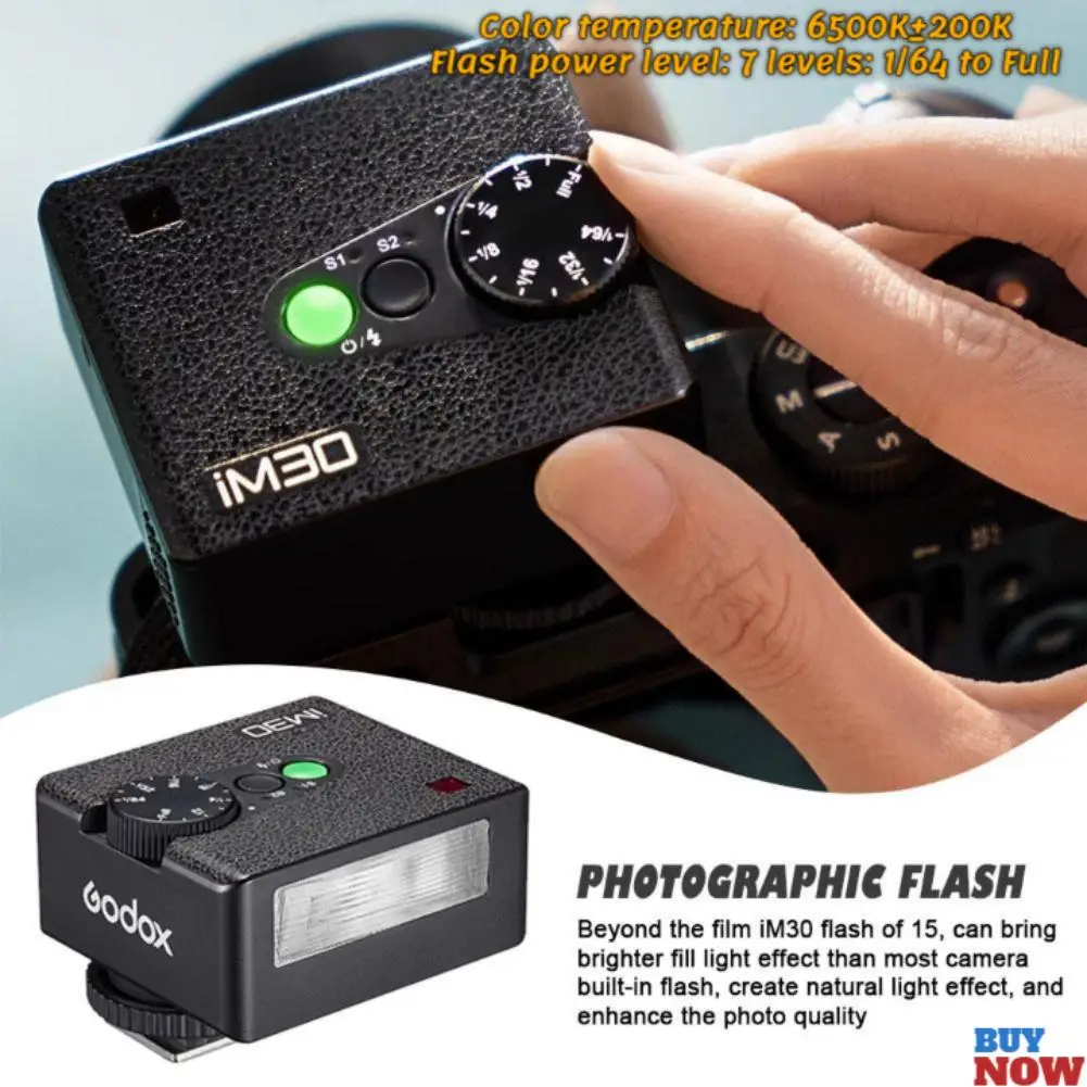 Портативная мини-вспышка Godox IM30 с ручной вспышкой