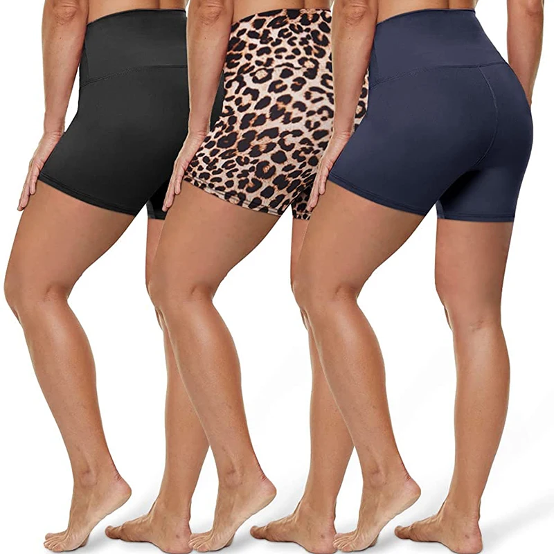 CAMPSNAIL 3 Pack Biker Shorts Women High Waist Tights Seamless Fitness Leggings Butt Lifter Workout Running Sport Shorts Mujer