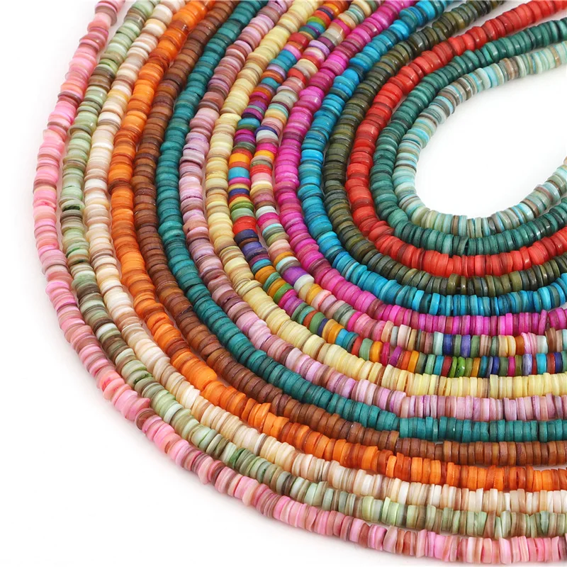 

Circular Gasket Colored Natural Shell Round Spacers Diy Bracelet Necklace Beads Jewelry Making Accessories Wholesale Bulk