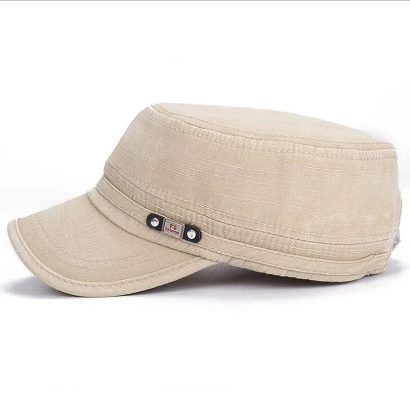 

2022 New Korean Casual Men'S Flat Top Hat Outdoor Sun Hats Old Washed Military Cap Simply Women'S Mens Atlantis Cuba Cap