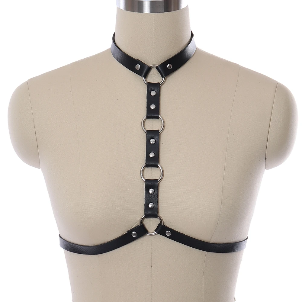 

Body Bondage Stockings Women Female Leg Leather Garter Belt Harness Harajuku Suspenders Straps Sexy Lingerie Harness Straps Belt