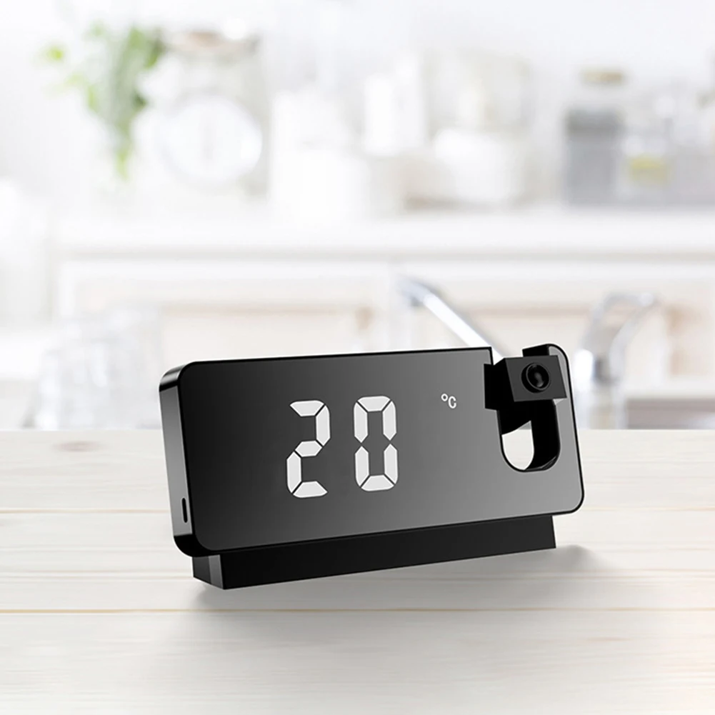 180&deg; Projector On Ceiling Mirror Surface Alarm Clock Usb Ch