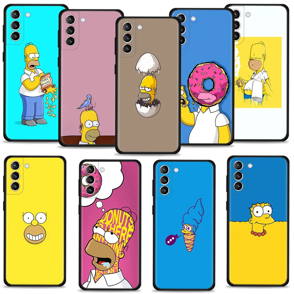 

Simpson Homer Marge Phone Case For Samsung Galaxy S22 S21 S20 10 Plus S10 S8 S9 S10e Ultra FE Soft Silicone Cover