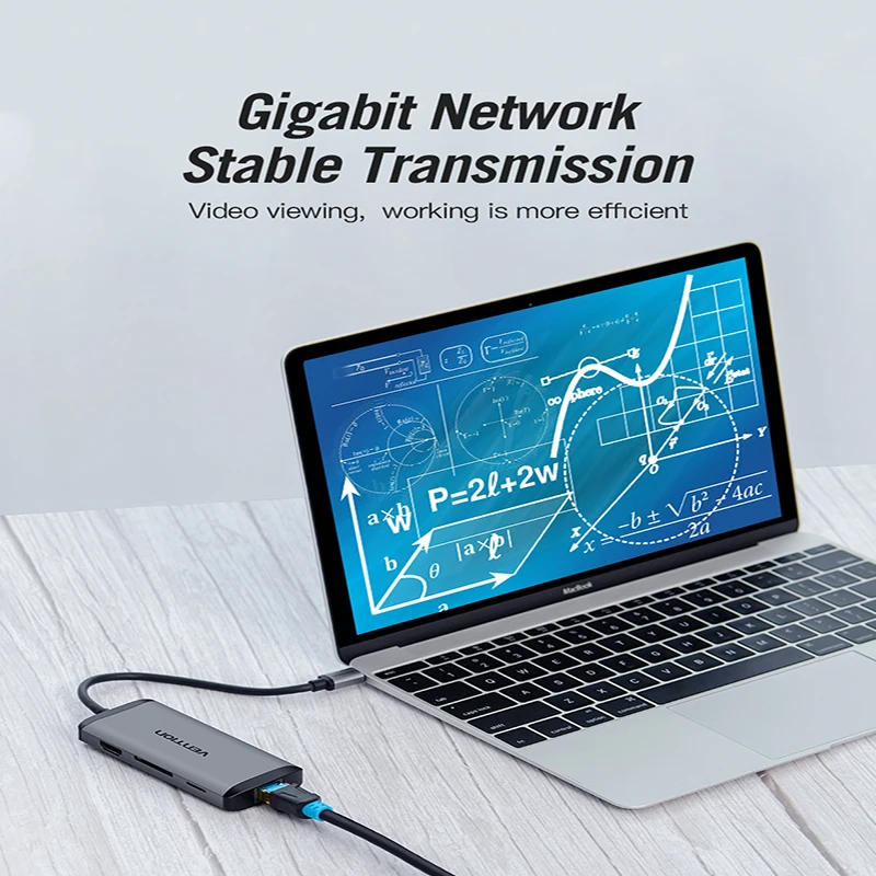 Vention USB C HUB 4K 60Hz UHD Type к HDMI 3 0 RJ45 PD адаптер для MacBook M1 Air Pro Samsung Galaxy S9 |