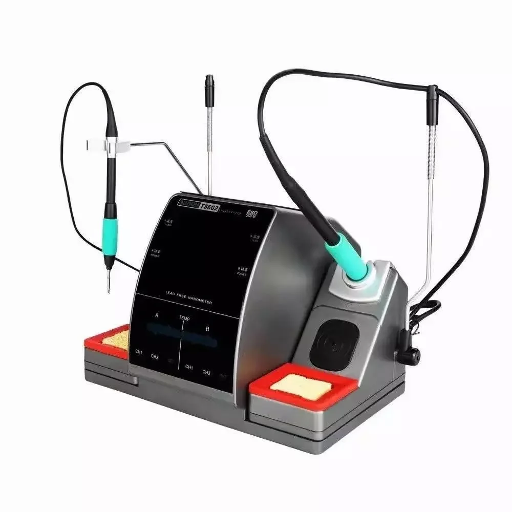 

T3602 2 in 1 Soldering station with 2 soldering tips for Mobile Phone Repair Coming Soon welding machine
