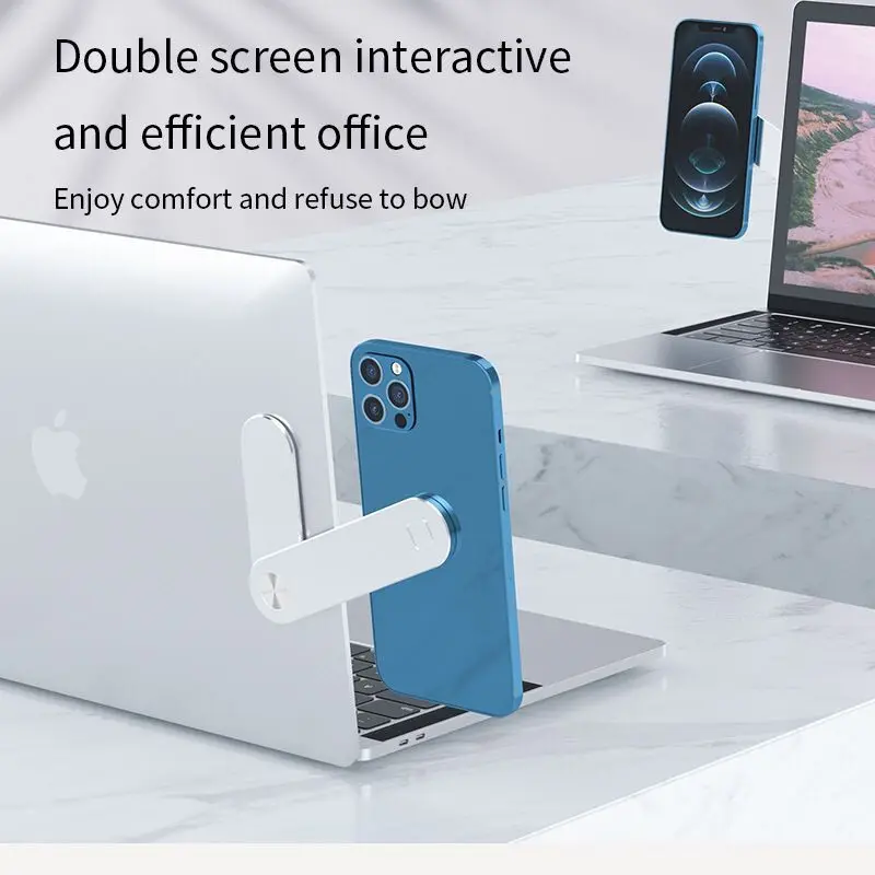 

Magnetic Mobile Phone Holder Metal Extension Adjust Cell Phone Stand Tablet Notebook Side Screen Magnetic Suction Tablet Bracket