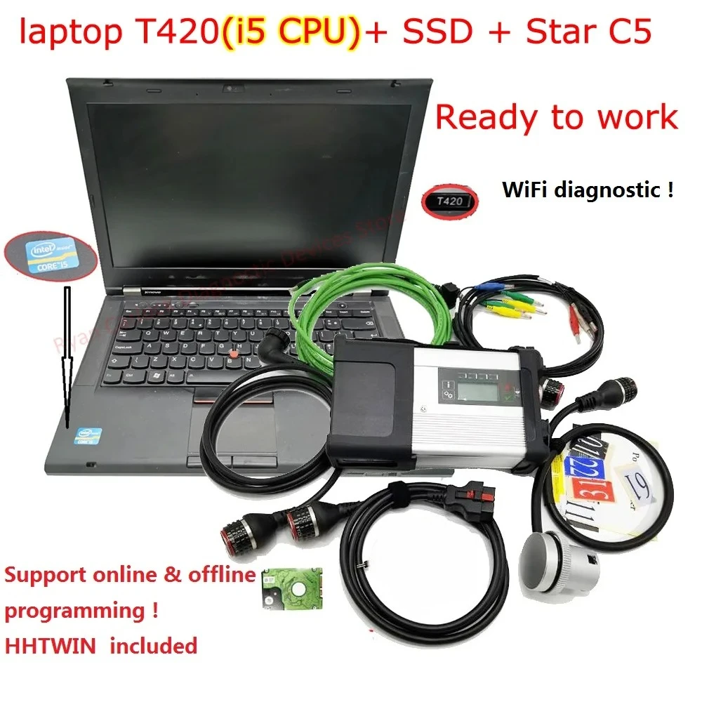 

DOIP Mb Star C5 SD Connect C5 для Benz, автоматический диагностический инструмент, Wi-Fi диагностика для автомобиля, грузовика с программным обеспечением C5, SSD 2023.09