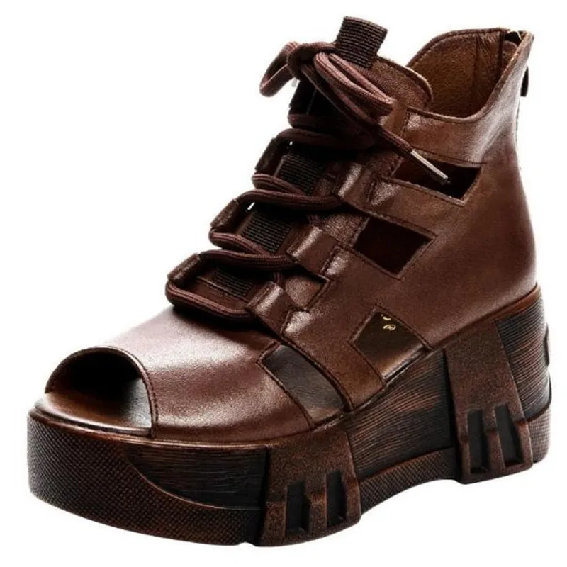 

Женские сандалии из искусственной кожи на платформе, летние сандалии-гладиаторы на высоком каблуке, женские Босоножки с открытым носком, 2021