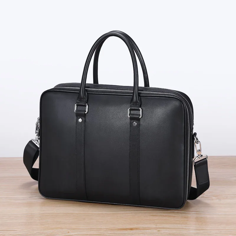 AETOO  Men's handbag Leather briefcase Men's business computer bag large capacity head layer cowhide men's bag briefcase