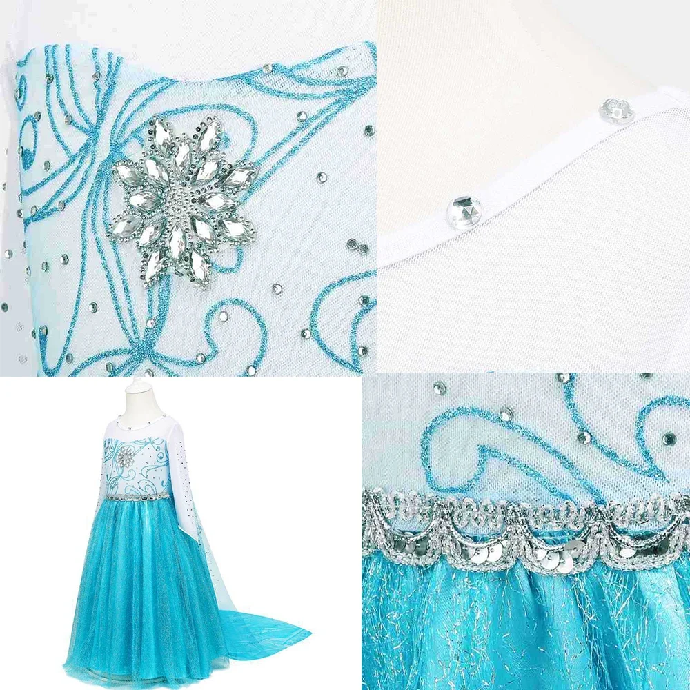 Платье принцессы 2023 костюм одежда для девочек детское платье косплея дня