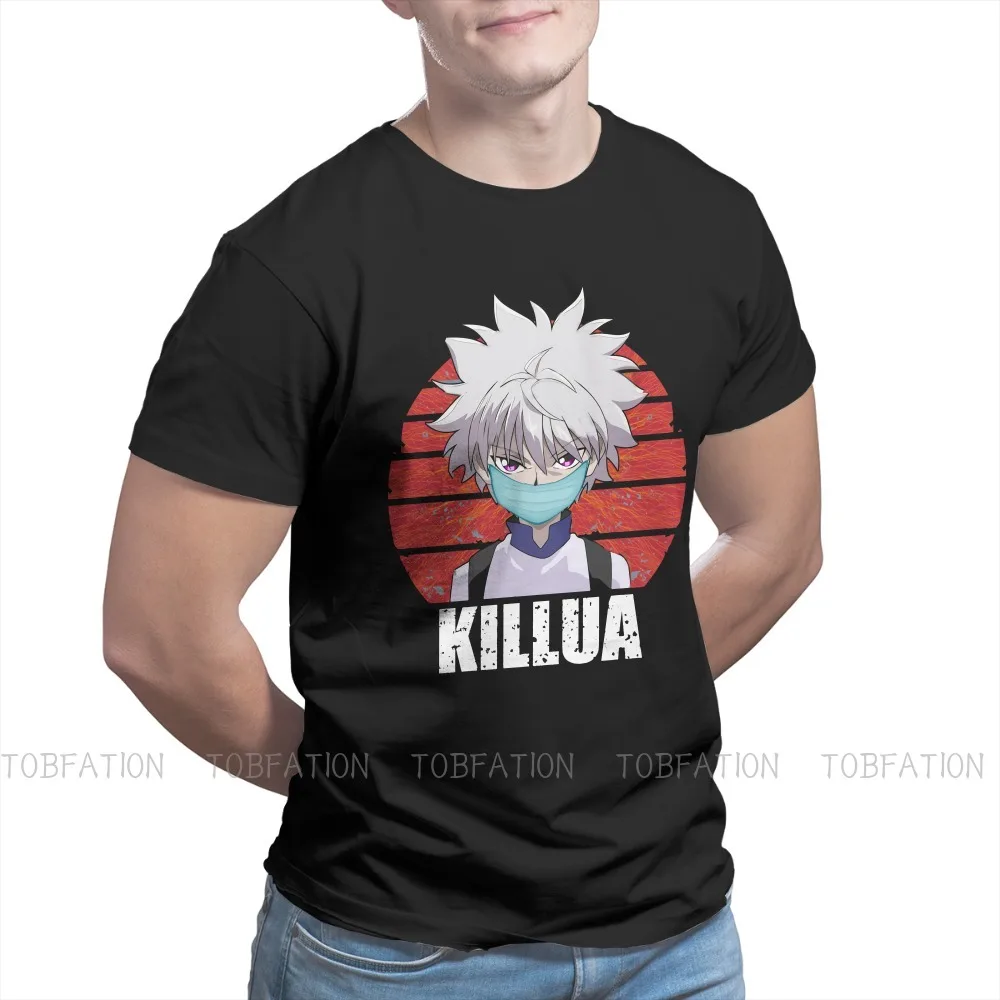 

Hunter x Hunter Gon Kurapika Anime TShirt for Men Killua Retro Basic Summer Tee T Shirt Novelty New Design Fluffy