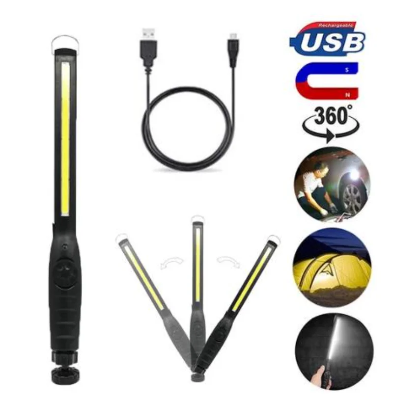 

LED Work Light USB Rechargeable Work Light Portable Magnetic Cordless Inspection Light for Car Repair Home Use Workshop Strip