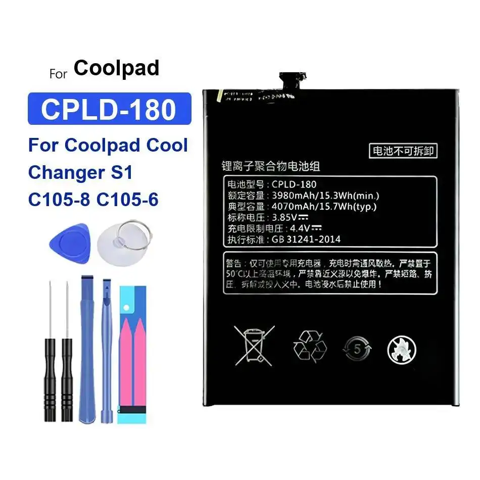 Фото Долговечный аккумулятор мобильного телефона Cpld-403 Cpld-180 Cpld-407 4000-4100 мАч для Coolpad Cool Changer 1 6 №4
