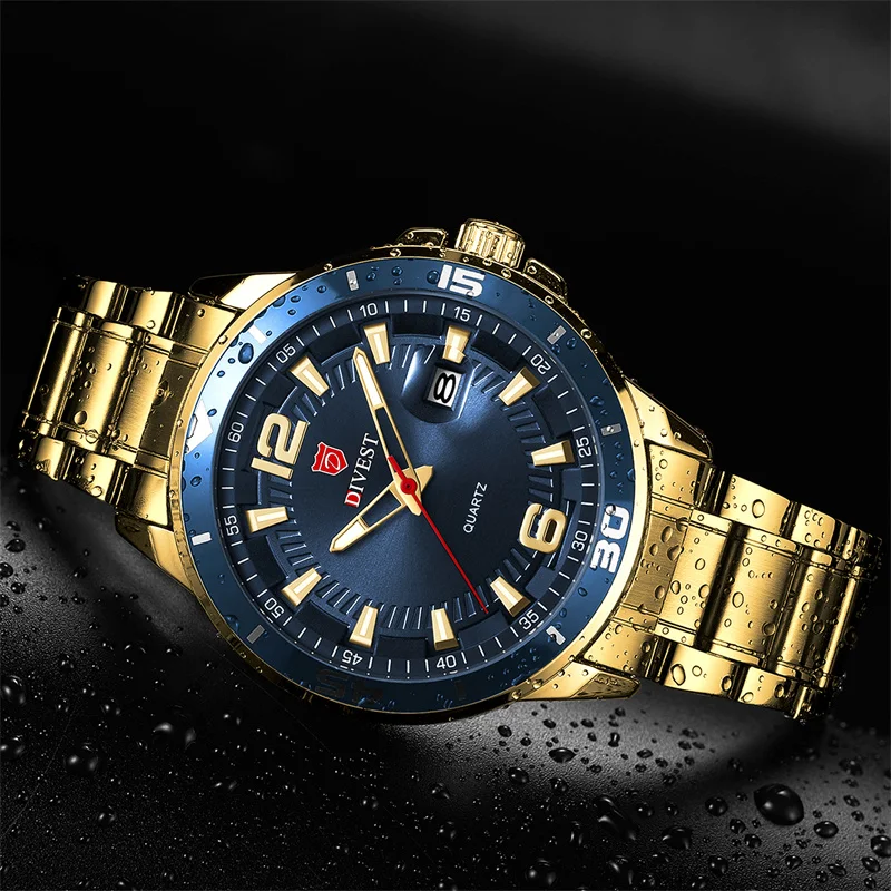 Мужские часы DIVEST повседневные Оригинальные брендовые модные спортивные мужские