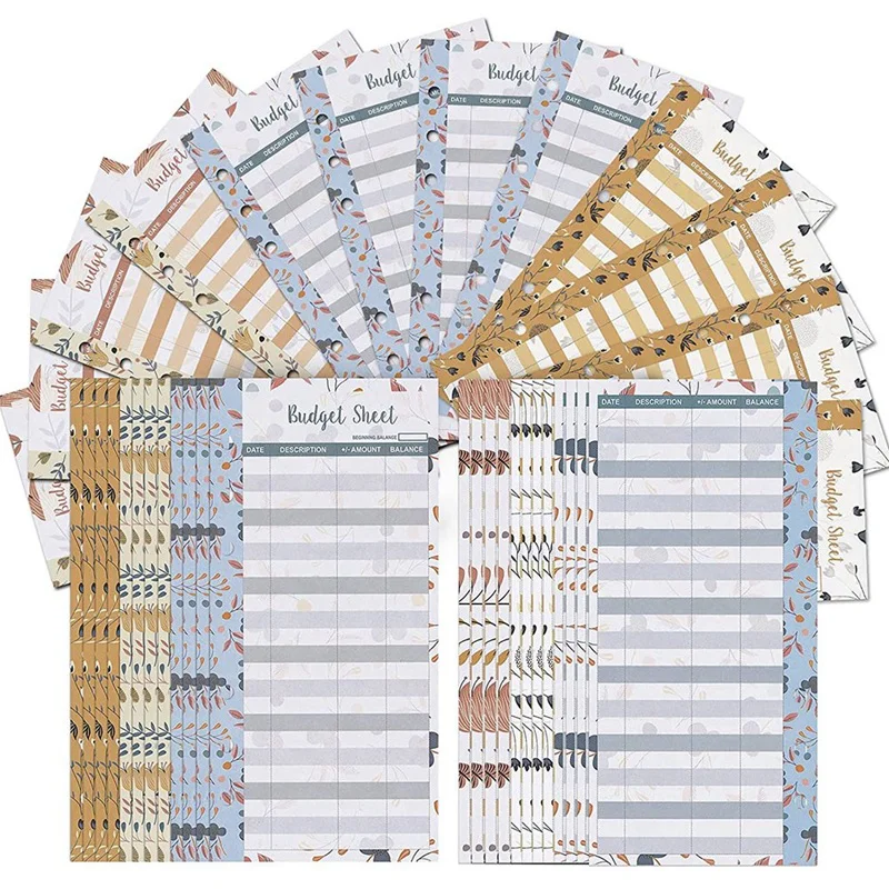 

48 удельных бюджетных листов, органайзер для денег для A6, книга для наличных и электронных денег, бумажников, планировщиков