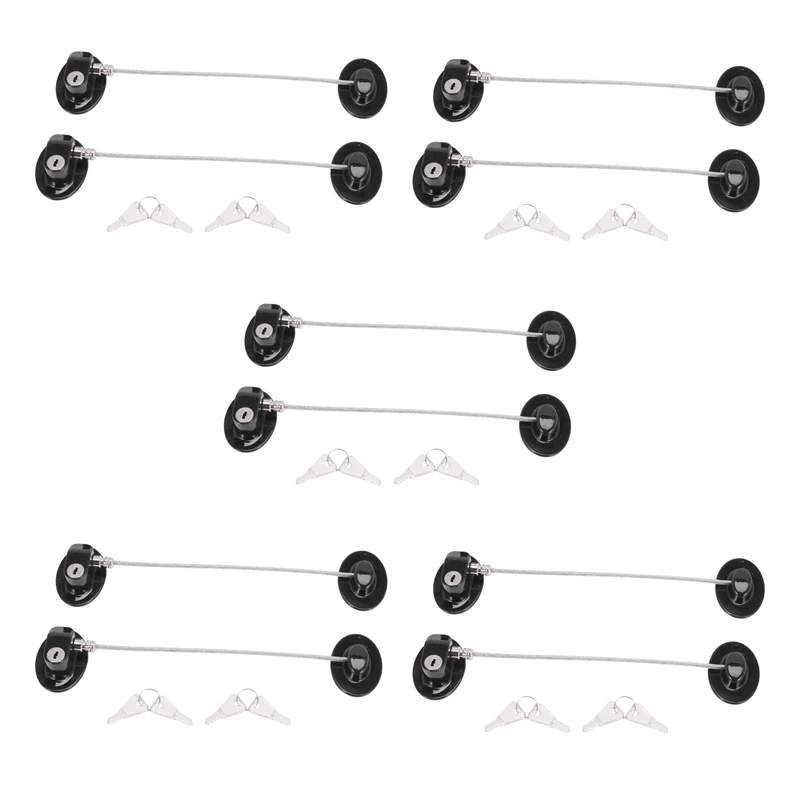 

10 Pieces Refrigerator Door Lock Strong Adhesive Freezer Door Lock File Drawer Lock Child Safety Cupboard Lock With Key