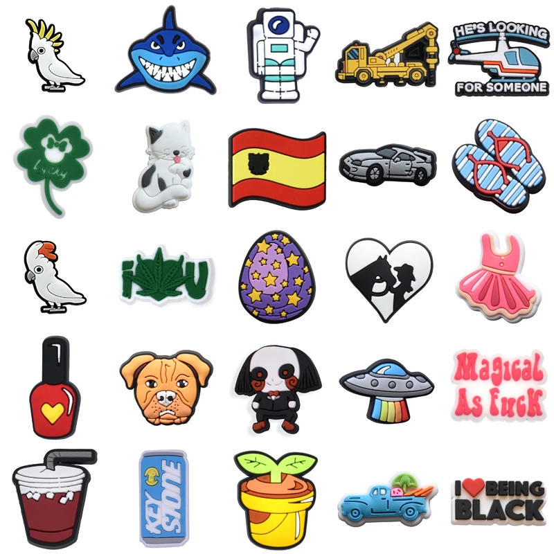 

Girl Para Pins Shoes Accessories Men Kids Gifts Shoe Charms Set Jeans Decorations for Crocs Women Charm Wholesale Bulk Boy Packs