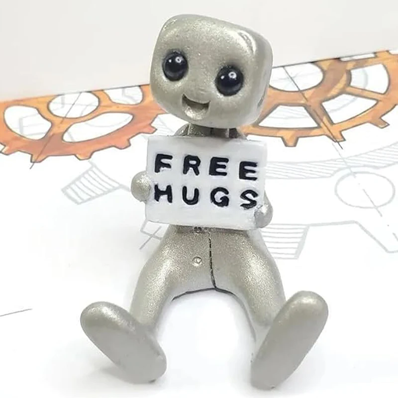 Твоя тревога — лежащий робот H*e милый крошечный фигурка психического здоровья